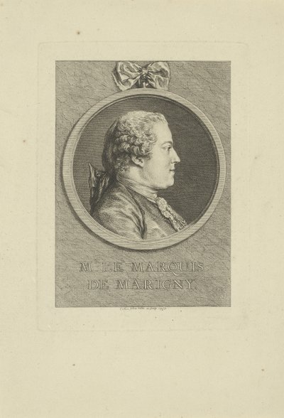 Abel-François Poisson de Vandières, markies van Marigny 1727-1781, 1757 door Charles Nicolas Cochin the younger