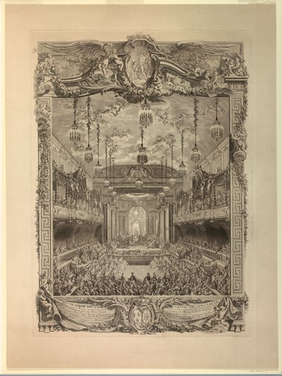 Decoratie van de Zaal van het Spektakel door Charles Nicolas Cochin the younger