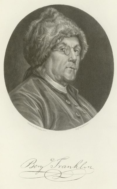 Benjamin Franklin door Charles Nicolas II Cochin