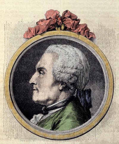Portret van Charles Marie La Condamine, Franse wiskundige en natuuronderzoeker door Charles Nicolas II Cochin