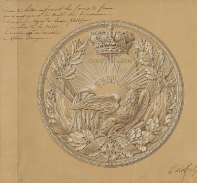 Ontwerp voor de Medaille ter Herdenking van het Handvest van 1830 door Charles Nicolas Odiot