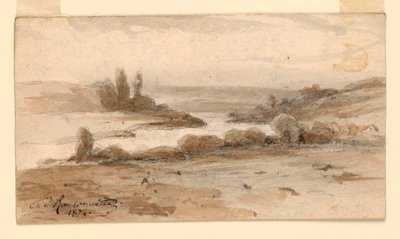 Een Landschap door Charles Nicolas Ransonnette