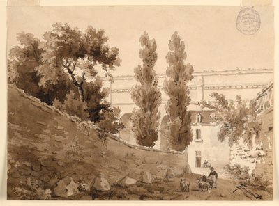 Een plaats in Zuid-Frankrijk door Charles Nicolas Ransonnette