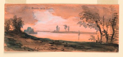 Aan de oevers van de Loire door Charles Nicolas Ransonnette