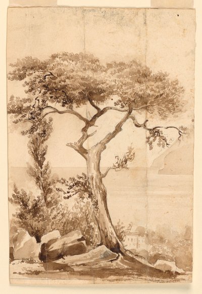 Aan de kust van de Middellandse Zee door Charles Nicolas Ransonnette