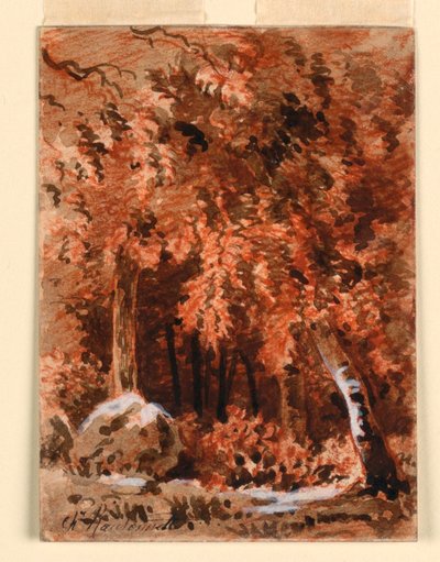 In het bos door Charles Nicolas Ransonnette