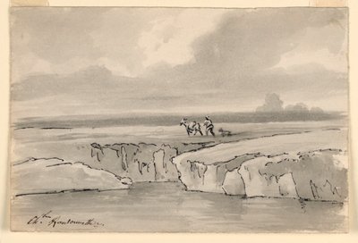 Landschap door Charles Nicolas Ransonnette