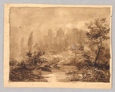 Landschap door Charles Nicolas Ransonnette
