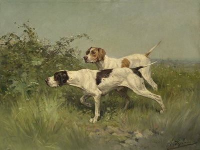 Twee Pointers, ca.1850-?97 door Charles Oliver de Penne