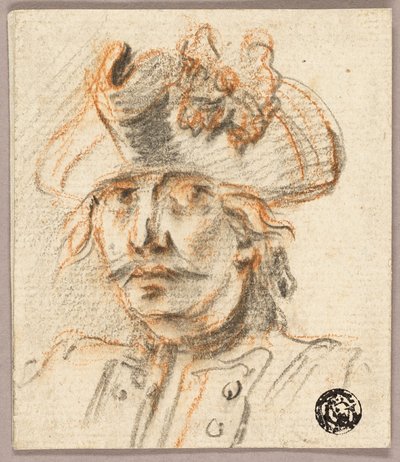 Buste van soldaat door Charles Parrocel