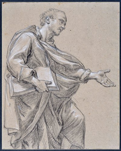 Gedrapeerde figuur met een boek door Charles Parrocel
