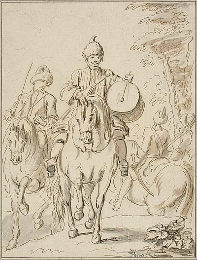 Oosterse ruiters door Charles Parrocel
