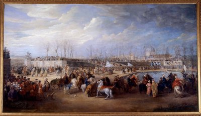 Ontvangst van Mehemet Effendi Turkse ambassadeur bij de grote Sultan Achmet door koning Lodewijk XV op 21 maart 1721 in de Tuilerieën door Charles Parrocel