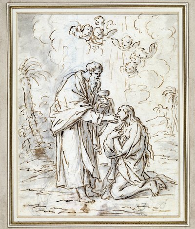 De laatste communie van Maria Magdalena door Charles Parrocel