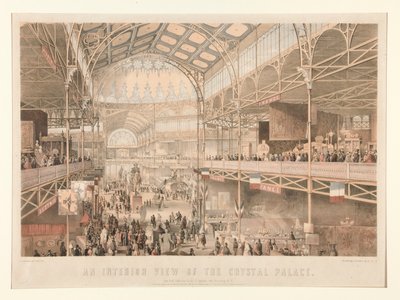 Een interieur van het Crystal Palace door Charles Parsons