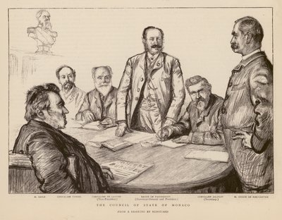 Raad van de staat van Monaco door Charles Paul (after) Renouard