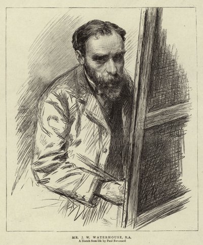 De heer J W Waterhouse, RA door Charles Paul (after) Renouard