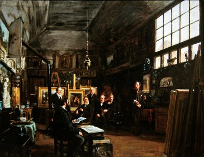 Vergadering van de raad van de Artesische Vereniging van de Vrienden van de Kunsten, na 1874 door Charles Paul Etienne Desavary