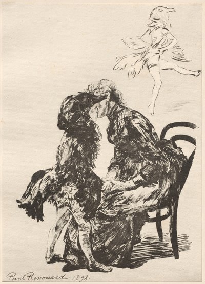 Voor de Ballet, 1898 door Charles Paul Renouard