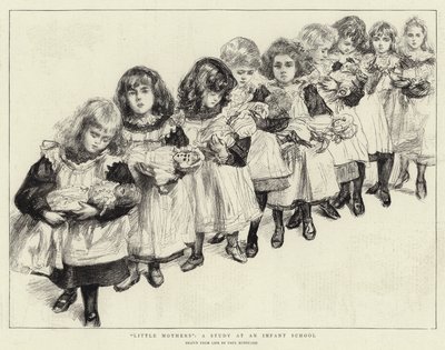 Kleine Moeders, een studie op een Kleuterschool door Charles Paul Renouard
