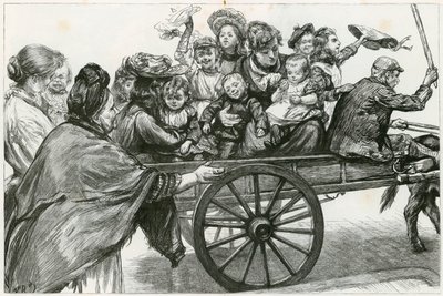 Op weg naar Epping Forest: Een studie van een coster en een familiefeest op Whitmonday door Charles Paul Renouard
