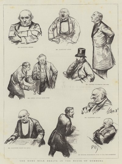 Het Home Rule-debat in het Lagerhuis door Charles Paul Renouard