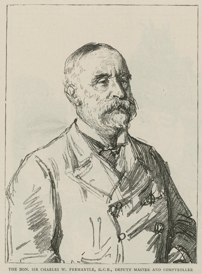 De Eerwaarde Sir Charles W Freemantle, KCB, Plaatsvervangend Meester en Controleur van de Koninklijke Munt door Charles Paul Renouard