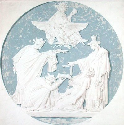 Ontwerp voor een medaillon dat de glorie van Napoleon uitbeeldt door Charles Percier
