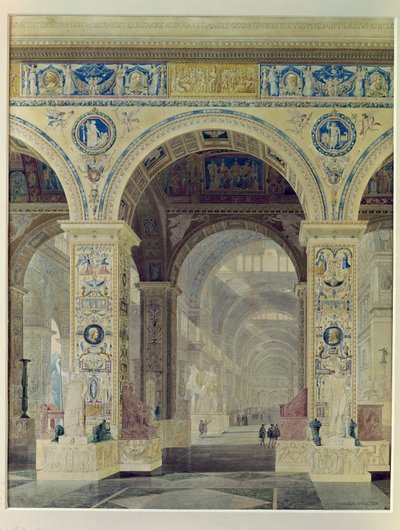 Interieur van het Louvre door Charles Percier