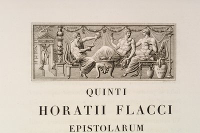 Pagina uit Quintus Horatius Flaccus door Charles Percier