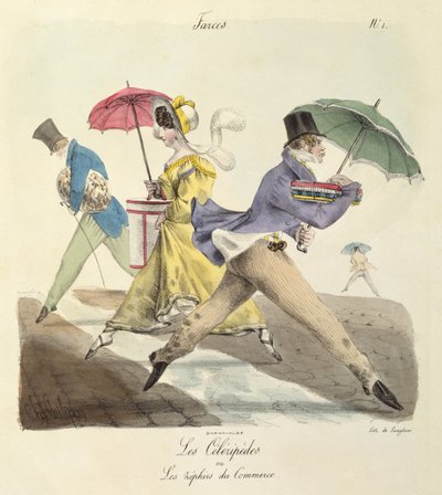 De Celeripedes of, De Zefieren van de Handel door Charles Philipon