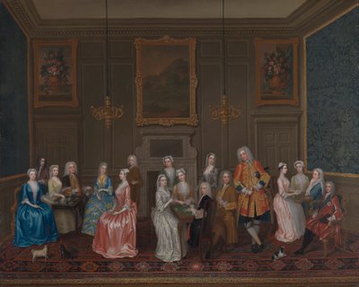 Theekransje in het huis van Lord Harrington, St. James