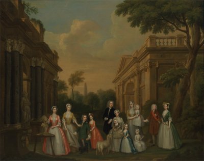 De familie Finch, c.1732 door Charles Philips