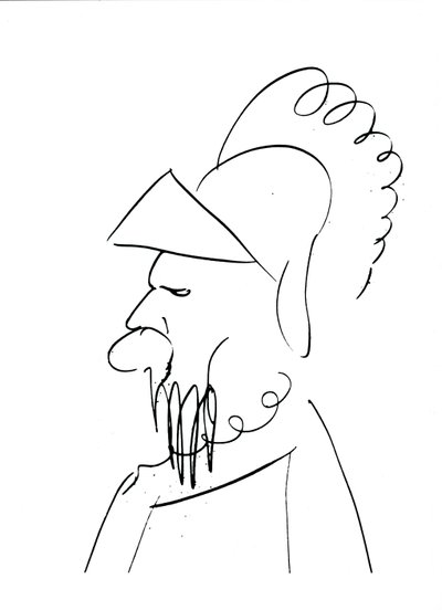 Man met een helm door Charles Pierre Baudelaire