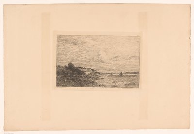 Zicht op de Seine bij Honfleur door Charles Pierre Daubigny