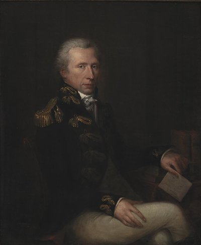 Portret van de verzamelaar Consul Hans West door Charles Pièrre Verhulst