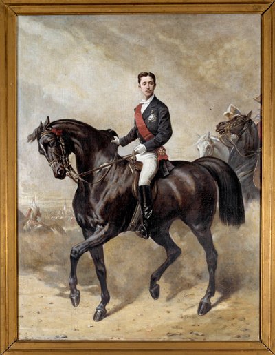 Ruiterportret van Prins Imperial Eugene Louis Napoleon door Charles Porion
