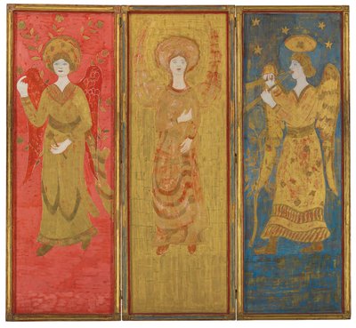 Drie-Panelen Scherm (achterkant), ca. 1916-17 door Charles Prendergast