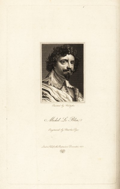 Portret van Michel le Blon door Charles Pye