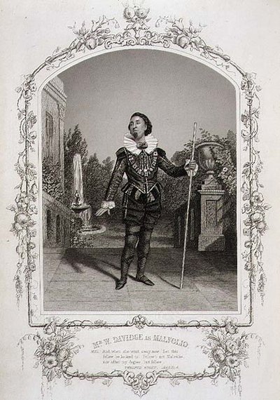 Mr W. Davidge als Malvolio, Act III Scene 4 van 