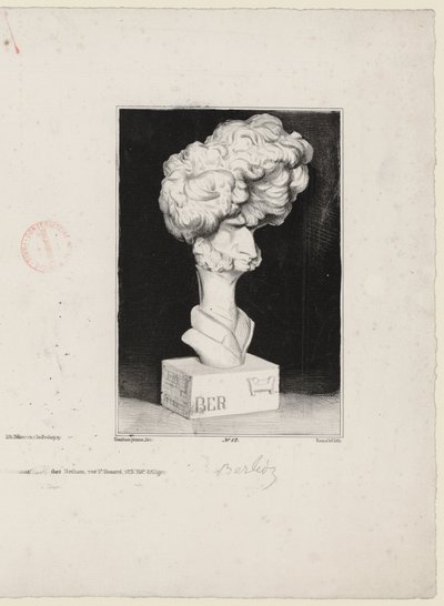 Hector Berlioz door Charles Ramelet (1805-1851) naar een buste van Jean-Pierre Dantan (1800-1869) door Charles Ramelet