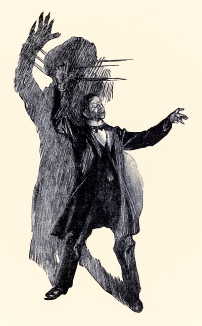 Daar stond Henry Jekyll uit Het vreemde geval van Dr. Jekyll en Mr. Hyde door Robert Louis Stevenson (1850-1894) geïllustreerd door Charles Raymond Macauley (1871-1934) door Charles Raymond Macauley