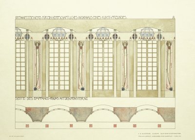 Ontvangst- en Muziekkamer door Charles Rennie (after) Mackintosh