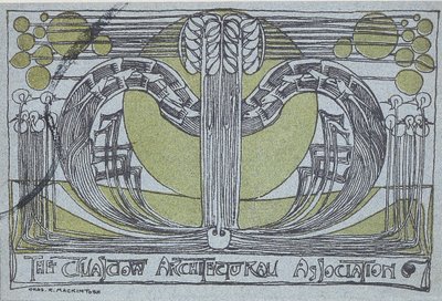 Conversatieprogramma voor de Glasgow Architectural Association, 1894 door Charles Rennie Mackintosh