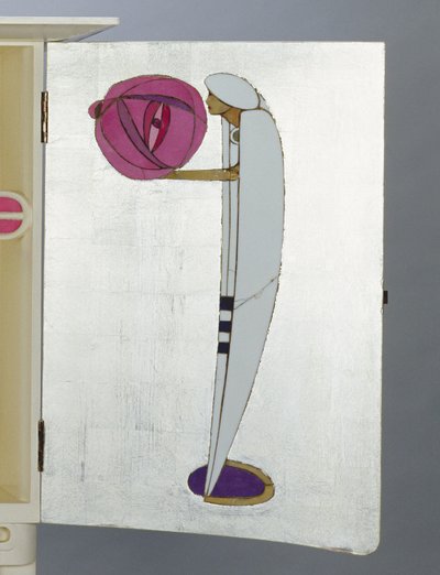 Figuur in Arabische mantel en tulband met een lantaarn door Charles Rennie Mackintosh