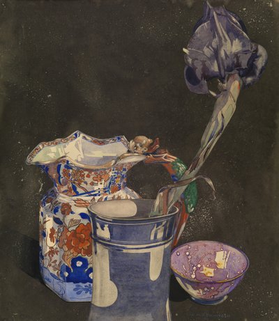 Grijze iris door Charles Rennie Mackintosh