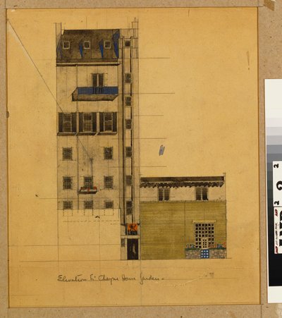 Londen, Elevatie van Voorgestelde Studio in Glebe Place en Upper Cheyne Walk door Charles Rennie Mackintosh