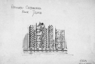 Deurpost van de kathedraal van Orvieto, 1891 door Charles Rennie Mackintosh