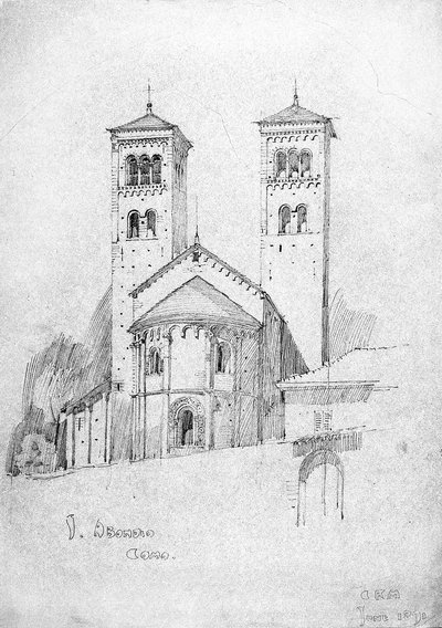 S. Abondio, Como, 1891 door Charles Rennie Mackintosh