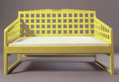 Bank uit Dug Out, Miss Cranstons Willow Tearooms door Charles Rennie Mackintosh